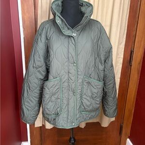 Lou & Grey Green Quilted Jacket